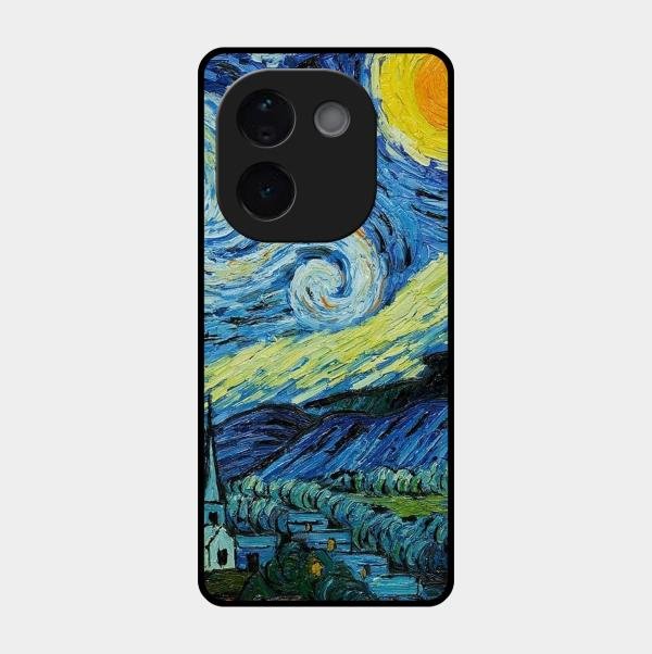 Van Gogh Art Glass Case Cover For iQOO - ShopOnCliQ