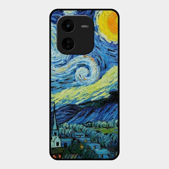 Van Gogh Art Glass Case Cover For iQOO - ShopOnCliQ
