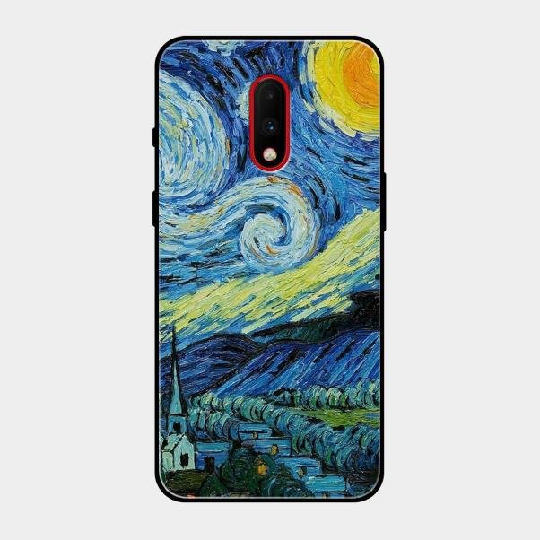 Van Gogh Art Glass Case Cover For Oneplus 7