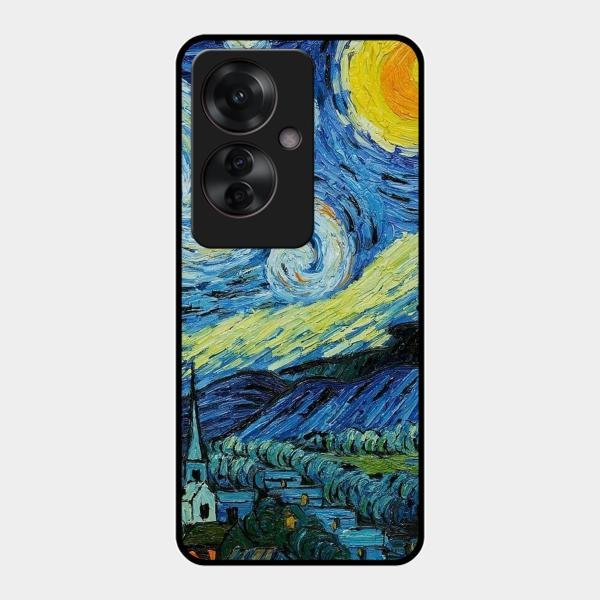 Van Gogh Art Glass Case Cover For Oppo - ShopOnCliQ