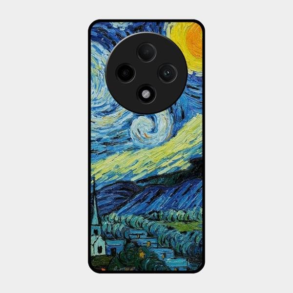 Van Gogh Art Glass Case Cover For Oppo - ShopOnCliQ
