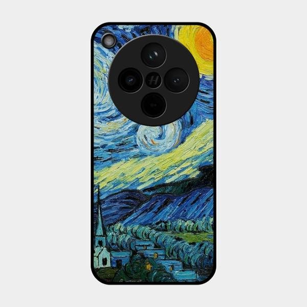 Van Gogh Art Glass Case Cover For Oppo - ShopOnCliQ