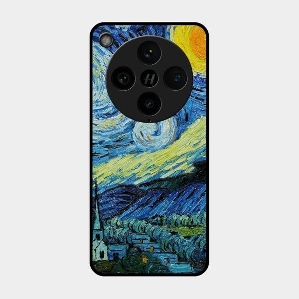 Van Gogh Art Glass Case Cover For Oppo - ShopOnCliQ