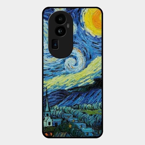 Van Gogh Art Glass Case Cover For Oppo - ShopOnCliQ