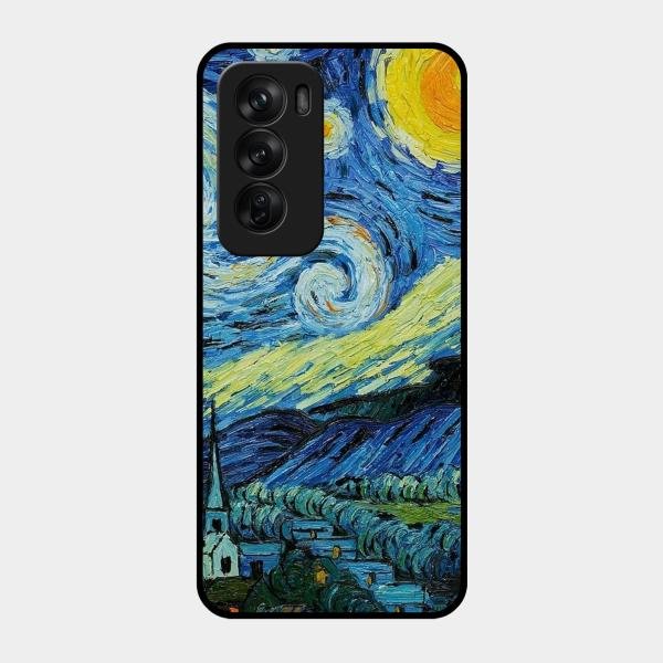 Van Gogh Art Glass Case Cover For Oppo - ShopOnCliQ