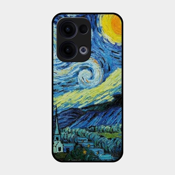 Van Gogh Art Glass Case Cover For Oppo - ShopOnCliQ