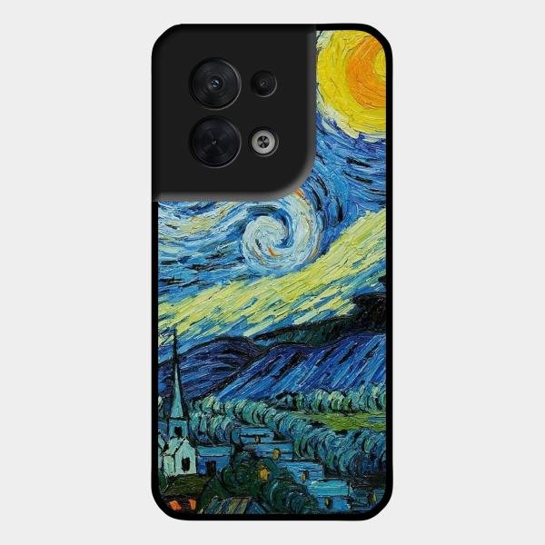 Van Gogh Art Glass Case Cover For Oppo - ShopOnCliQ