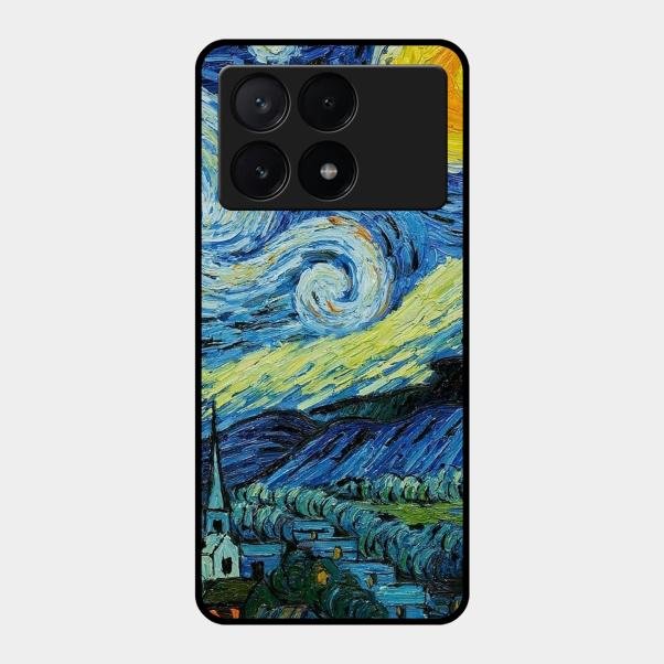 Van Gogh Art Glass Case Cover For Poco X6 Pro 5G