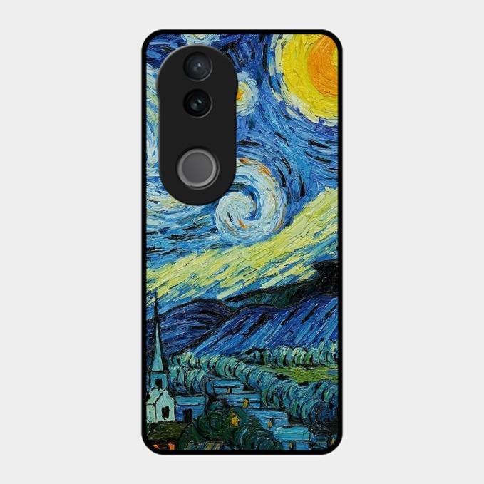 Van Gogh Art Glass Case Cover For Vivo - ShopOnCliQ