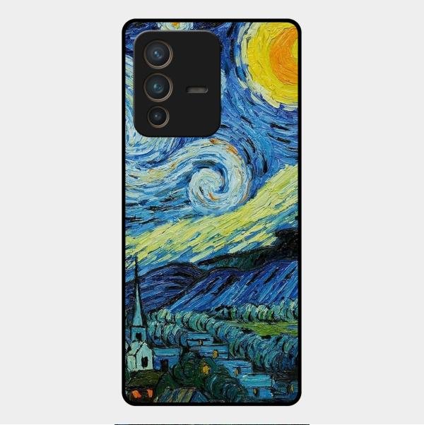 Van Gogh Art Glass Case Cover For Vivo - ShopOnCliQ