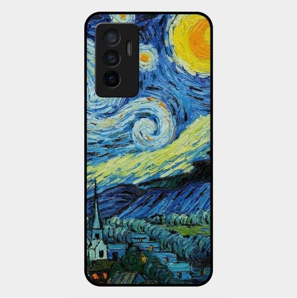Van Gogh Art Glass Case Cover For Vivo - ShopOnCliQ