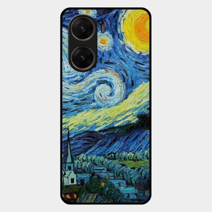 Van Gogh Art Glass Case Cover For Vivo - ShopOnCliQ