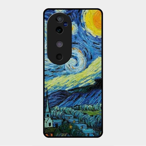 Van Gogh Art Glass Case Cover For Vivo - ShopOnCliQ