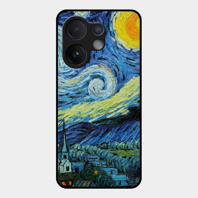 Van Gogh Art Glass Case Cover For Vivo - ShopOnCliQ