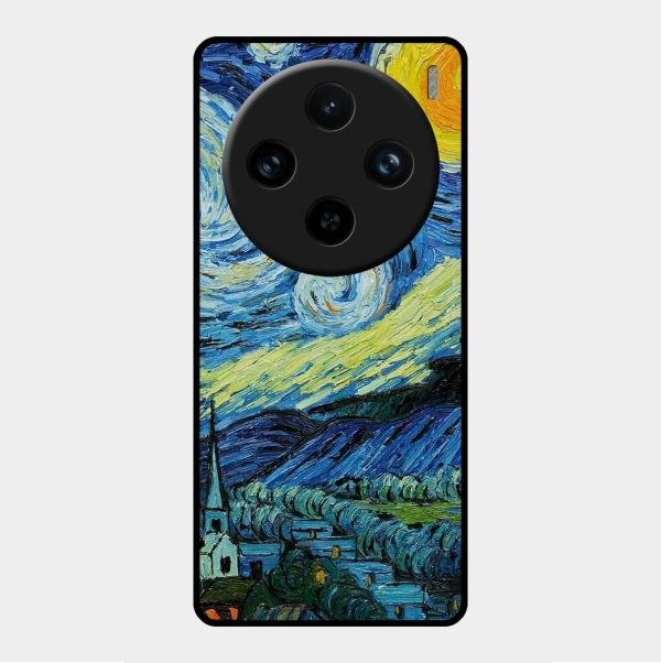 Van Gogh Art Glass Case Cover For Vivo - ShopOnCliQ