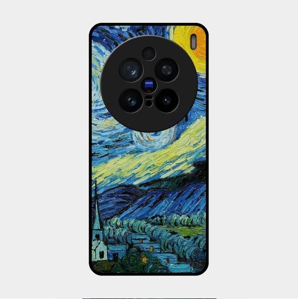 Van Gogh Art Glass Case Cover For Vivo X200 Pro 5G