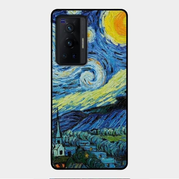 Van Gogh Art Glass Case Cover For Vivo X70 Pro 5G
