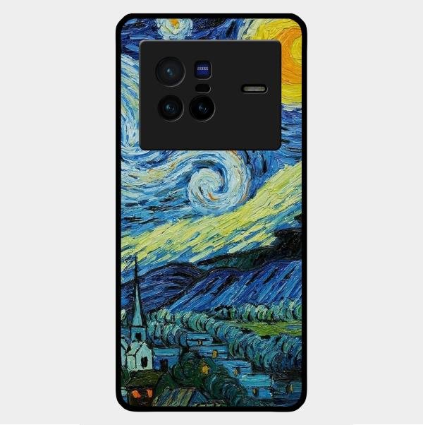 Van Gogh Art Glass Case Cover For Vivo - ShopOnCliQ