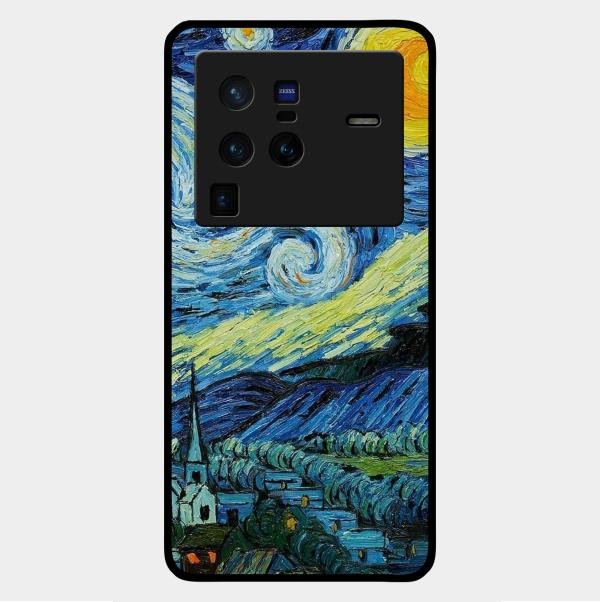 Van Gogh Art Glass Case Cover For Vivo - ShopOnCliQ