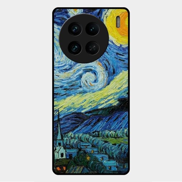 Van Gogh Art Glass Case Cover For Vivo - ShopOnCliQ