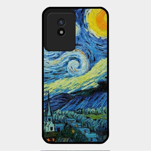 Van Gogh Art Glass Case Cover For Vivo Y02T