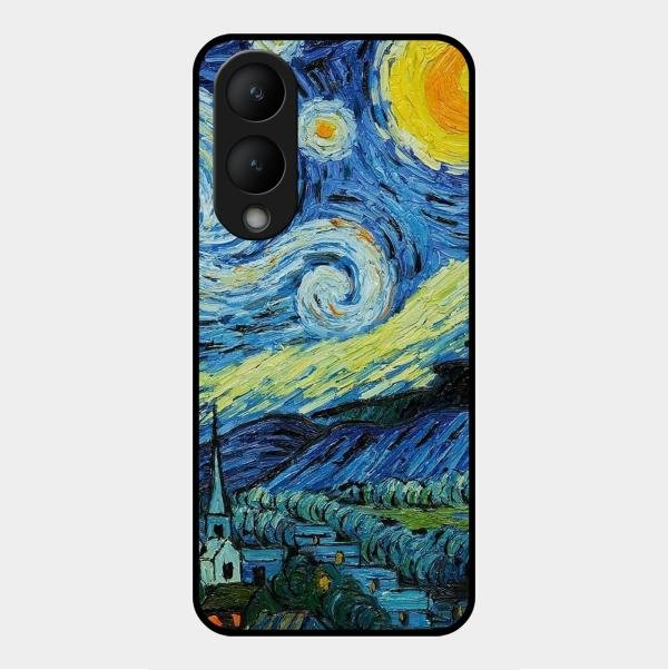 Van Gogh Art Glass Case Cover For Vivo - ShopOnCliQ