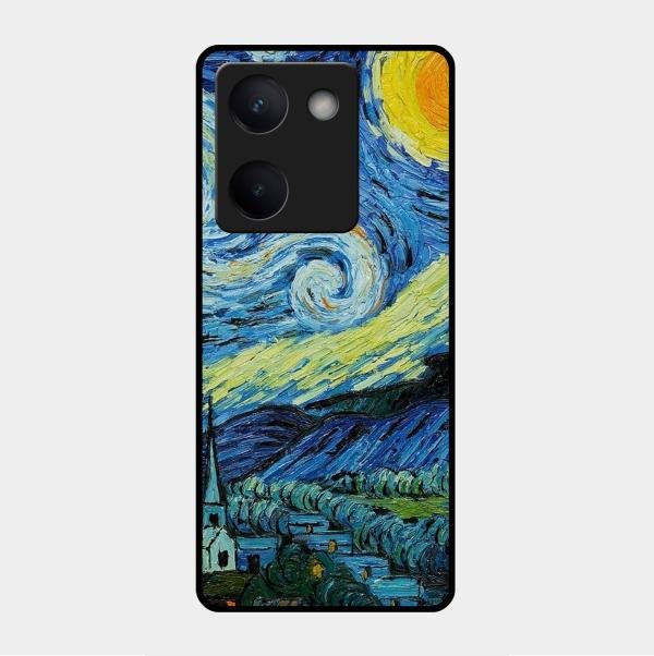 Van Gogh Art Glass Case Cover For Vivo - ShopOnCliQ