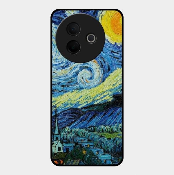 Van Gogh Art Glass Case Cover For Vivo - ShopOnCliQ