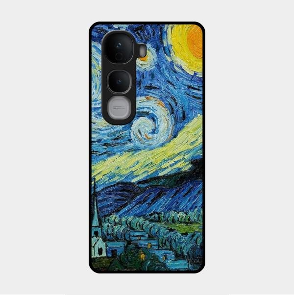 Van Gogh Art Glass Case Cover For Vivo - ShopOnCliQ