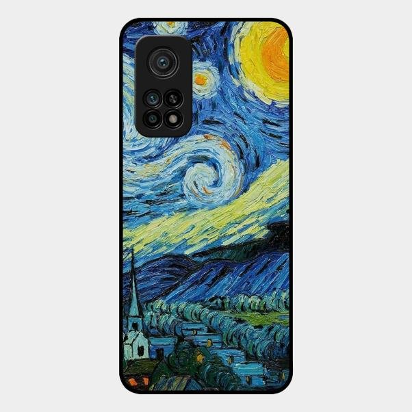 Van Gogh Art Glass Case Cover For Xiaomi Mi 10T Pro 5G