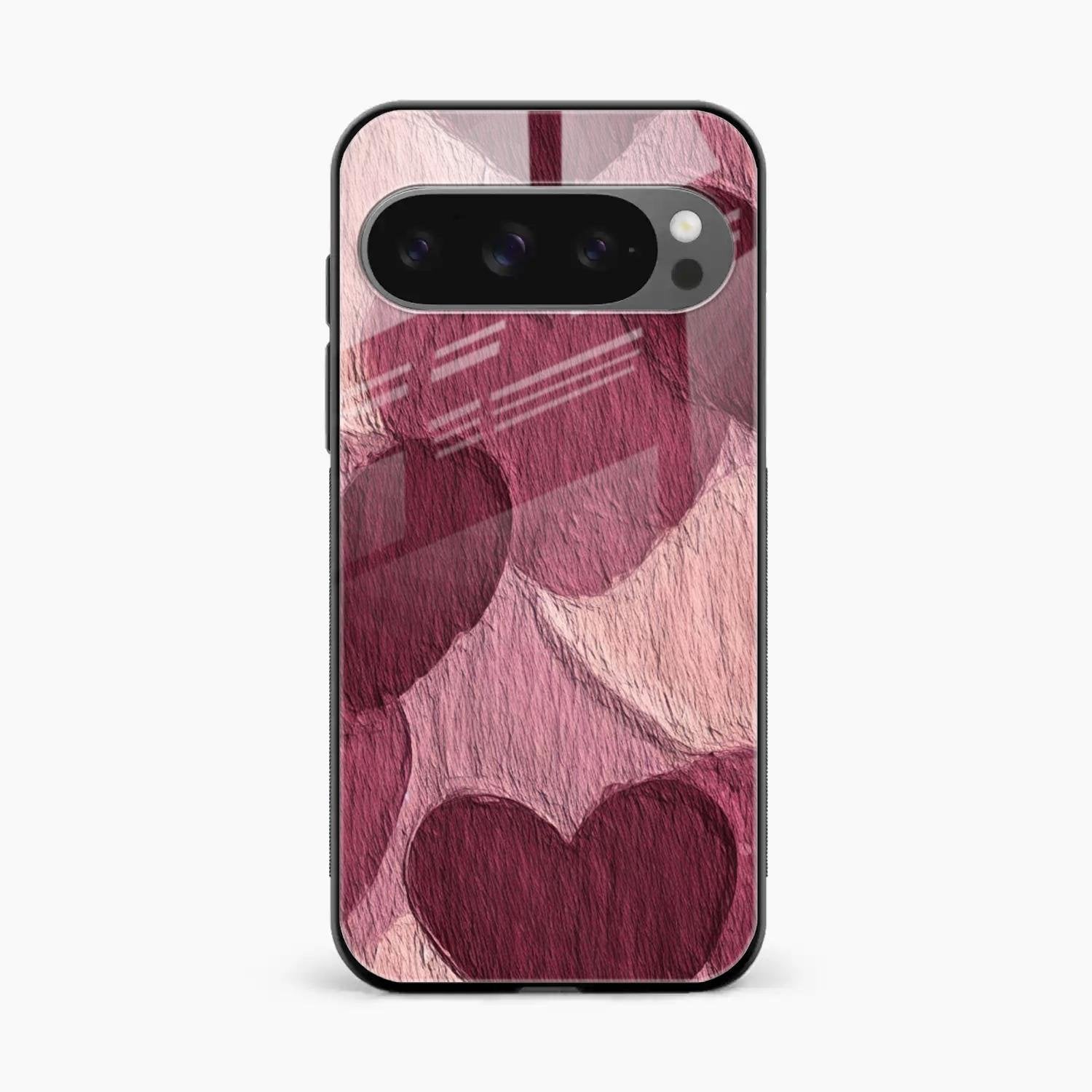 Velvet Hearts Glass Case Cover For Google Pixel 10 Pro