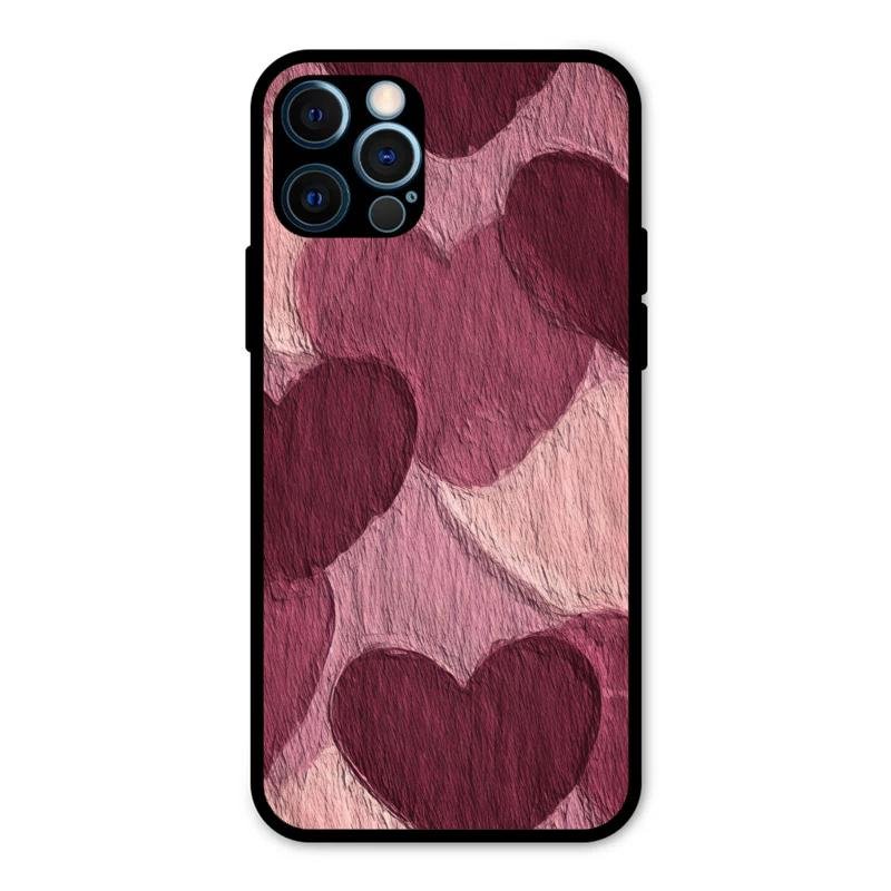 Velvet Hearts Glass Case Cover For iPhone 12 Pro Max