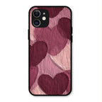 Velvet Hearts Glass Case Cover For iPhone 12