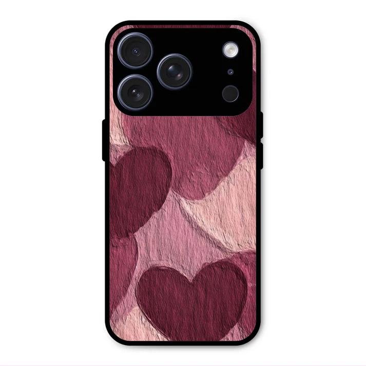 Velvet Hearts Glass Case Cover For iPhone 17 Pro Max