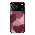 Velvet Hearts Glass Case Cover For iPhone 17 Pro