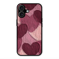 Velvet Hearts Glass Case Cover For iPhone 17