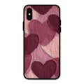 Velvet Hearts Glass Case Cover For iPhone XS