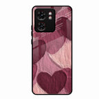 Velvet Hearts Glass Case Cover For Motorola Edge 40