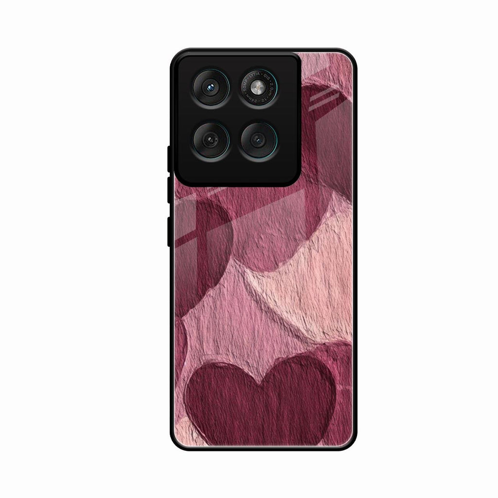 Velvet Hearts Glass Case Cover For Motorola Edge 60 Stylus 5G
