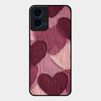 Velvet Hearts Glass Case Cover For Motorola G45 5G