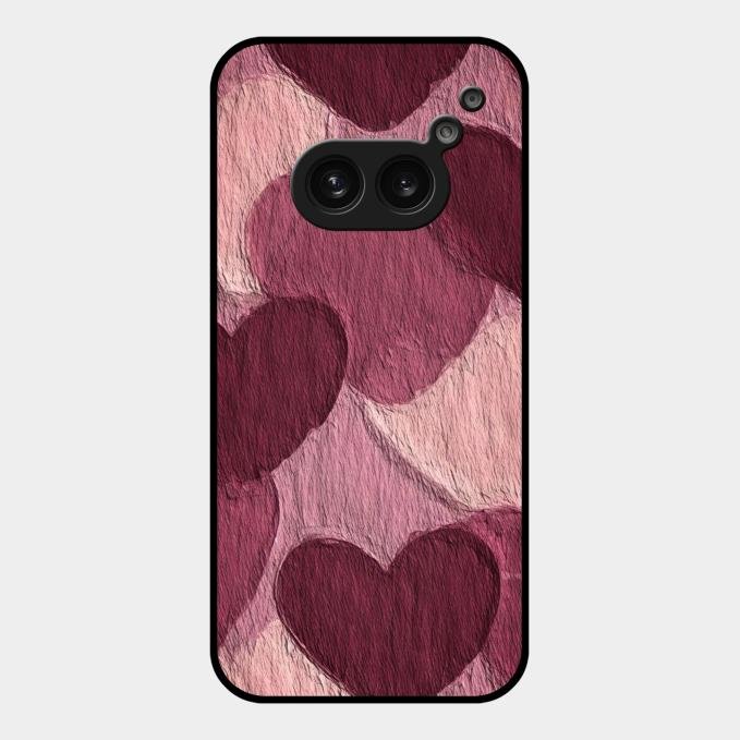 Velvet Hearts Glass Case Cover For Nothing Phone 2A 5G