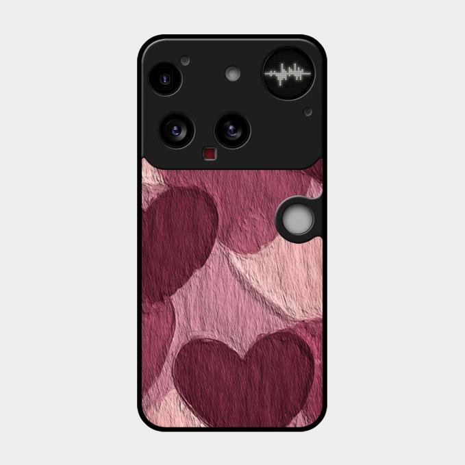 Velvet Hearts Glass Case Cover For Nothing Phone 3 5G