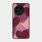 Velvet Hearts Glass Case Cover For Oneplus 13R 5G