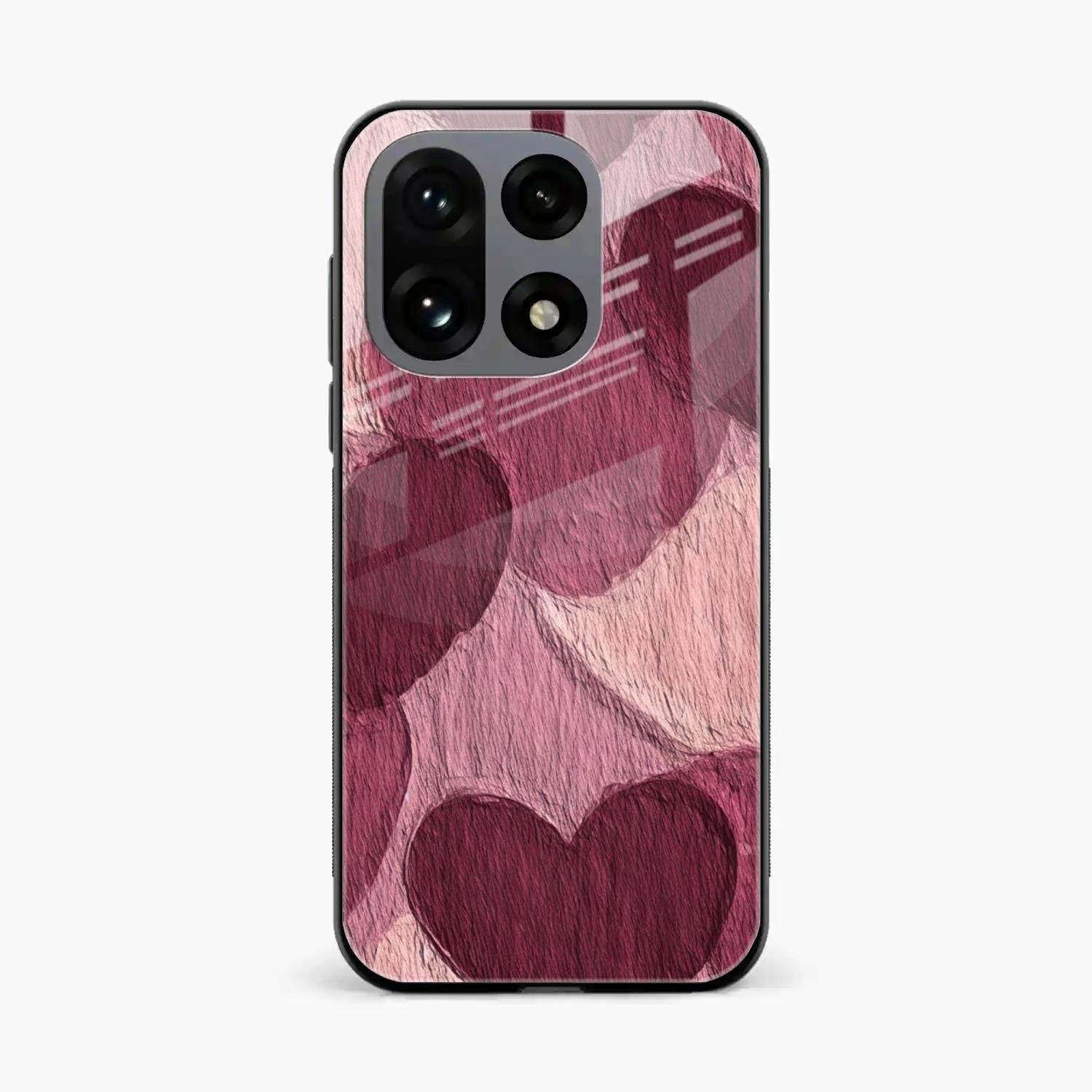 Velvet Hearts Glass Case Cover For OnePlus 15 5G