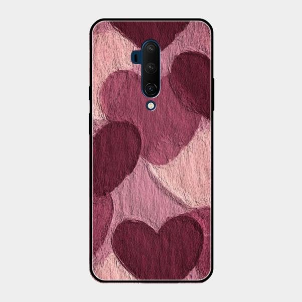 Velvet Hearts Glass Case Cover For Oneplus 7T Pro
