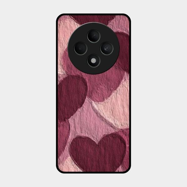 Velvet Hearts Glass Case Cover For Oppo F27 5G