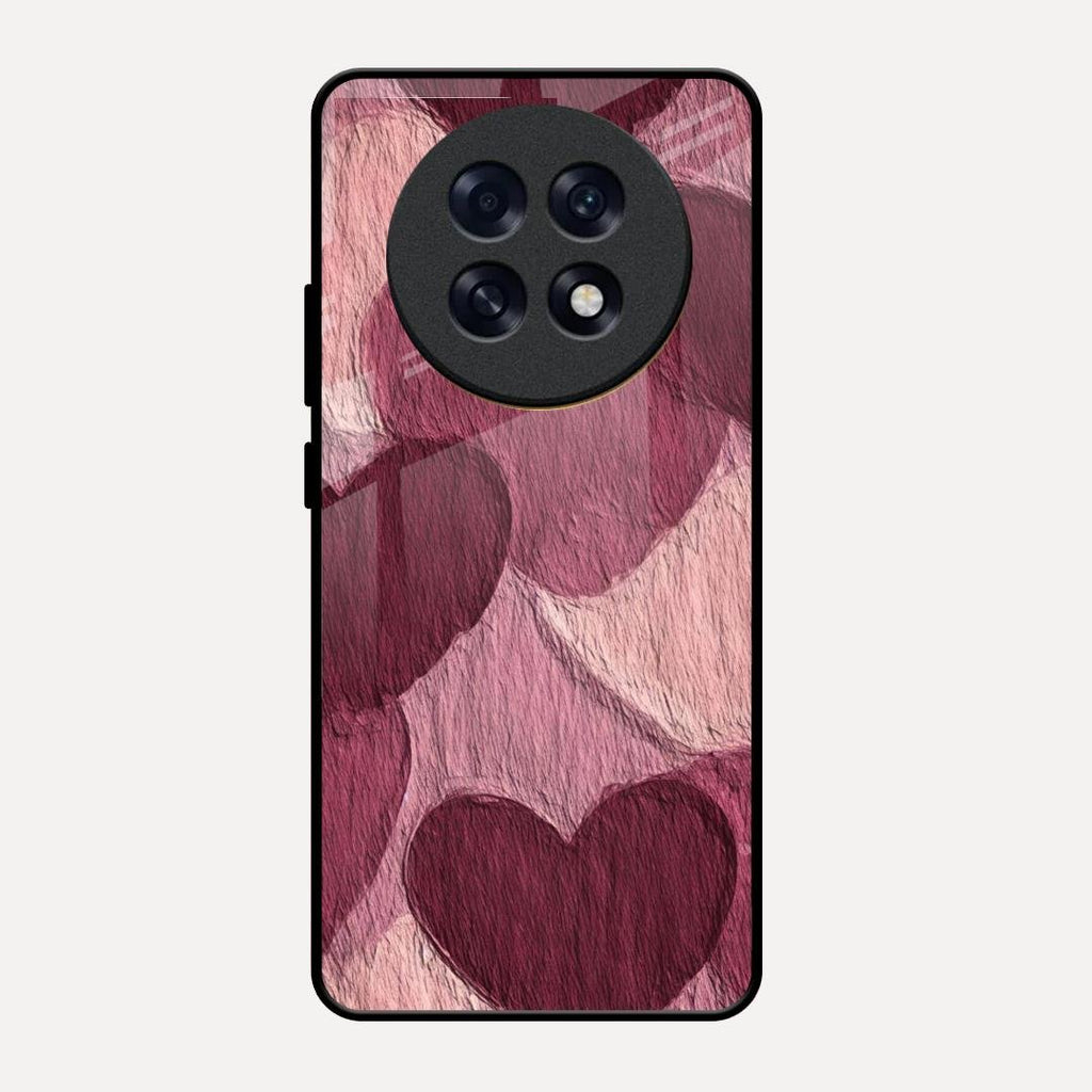 Velvet Hearts Glass Case Cover For Oppo F31 Pro Plus 5G