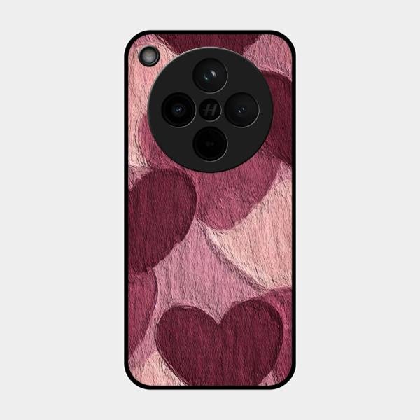 Velvet Hearts Glass Case Cover For Oppo Find X8 5G