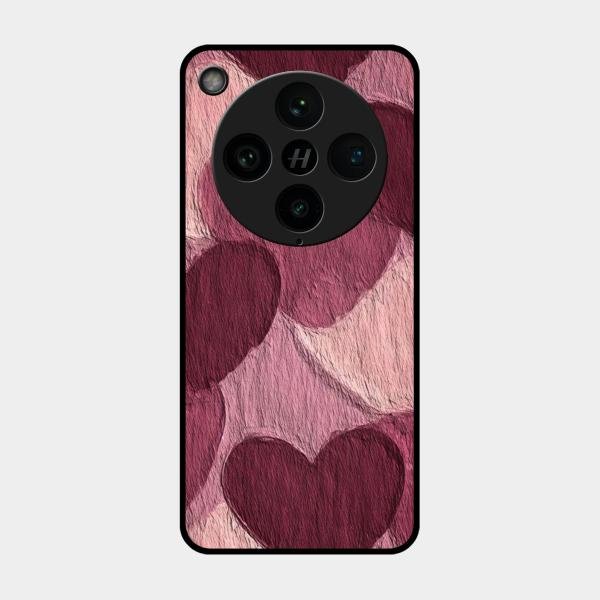 Velvet Hearts Glass Case Cover For Oppo Find X8 Pro 5G