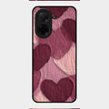 Velvet Hearts Glass Case Cover For Poco C71